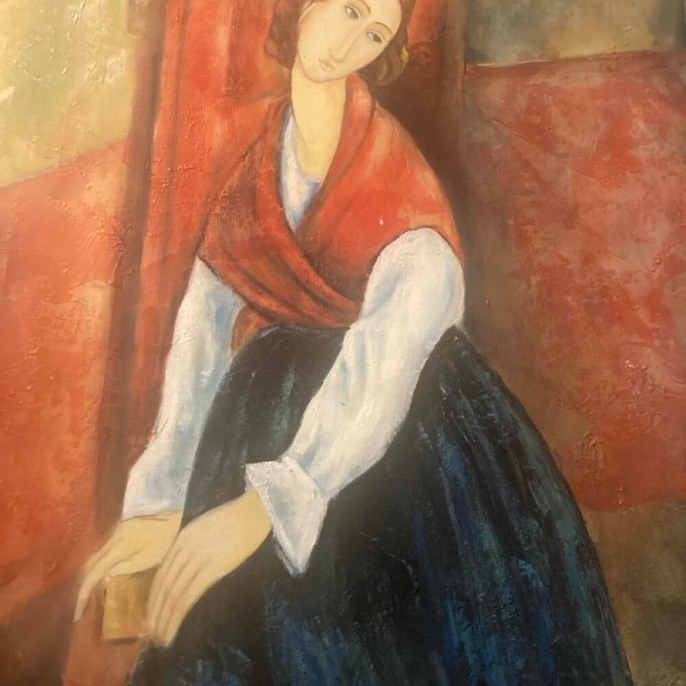 R benton original oil painting